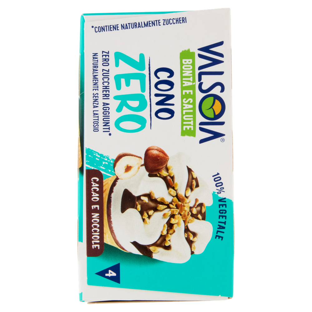 Valsoia Bonta' E Salute Cono Zero Zuccheri Cacao E Nocciole 4x75g - Foto 2