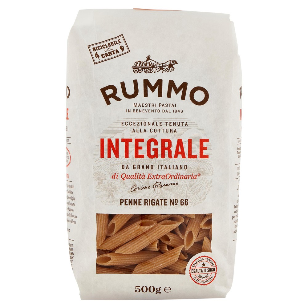 Pasta Penne Rigate Integrali N.66 Rummo - Foto 1