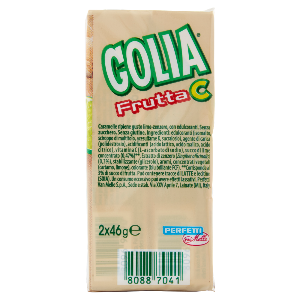 Caramelle Frutta C Al Gusto Lime E Zenzero Senza Zucchero 2x46g Golia - Foto 2