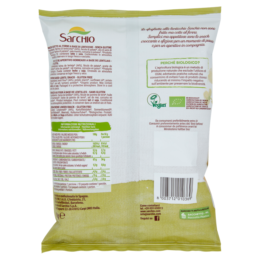 Sarchio Sfogliette Alle Lenticchie 50 G - Foto 3