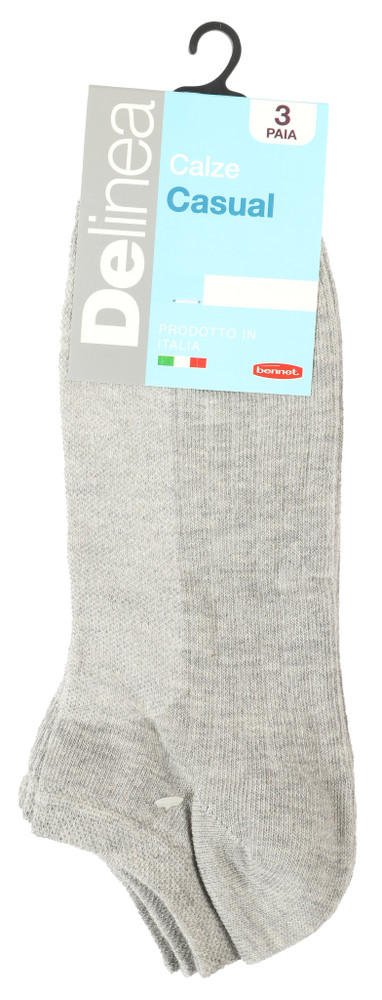 3 Calze Invisibili 39/42 Grigio Delinea - Foto 1