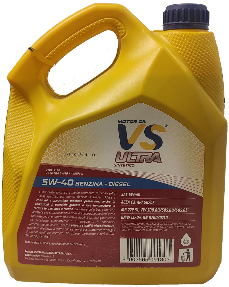Olio Lubrificante Per Auto 5w40 4lt Vs - Foto 2