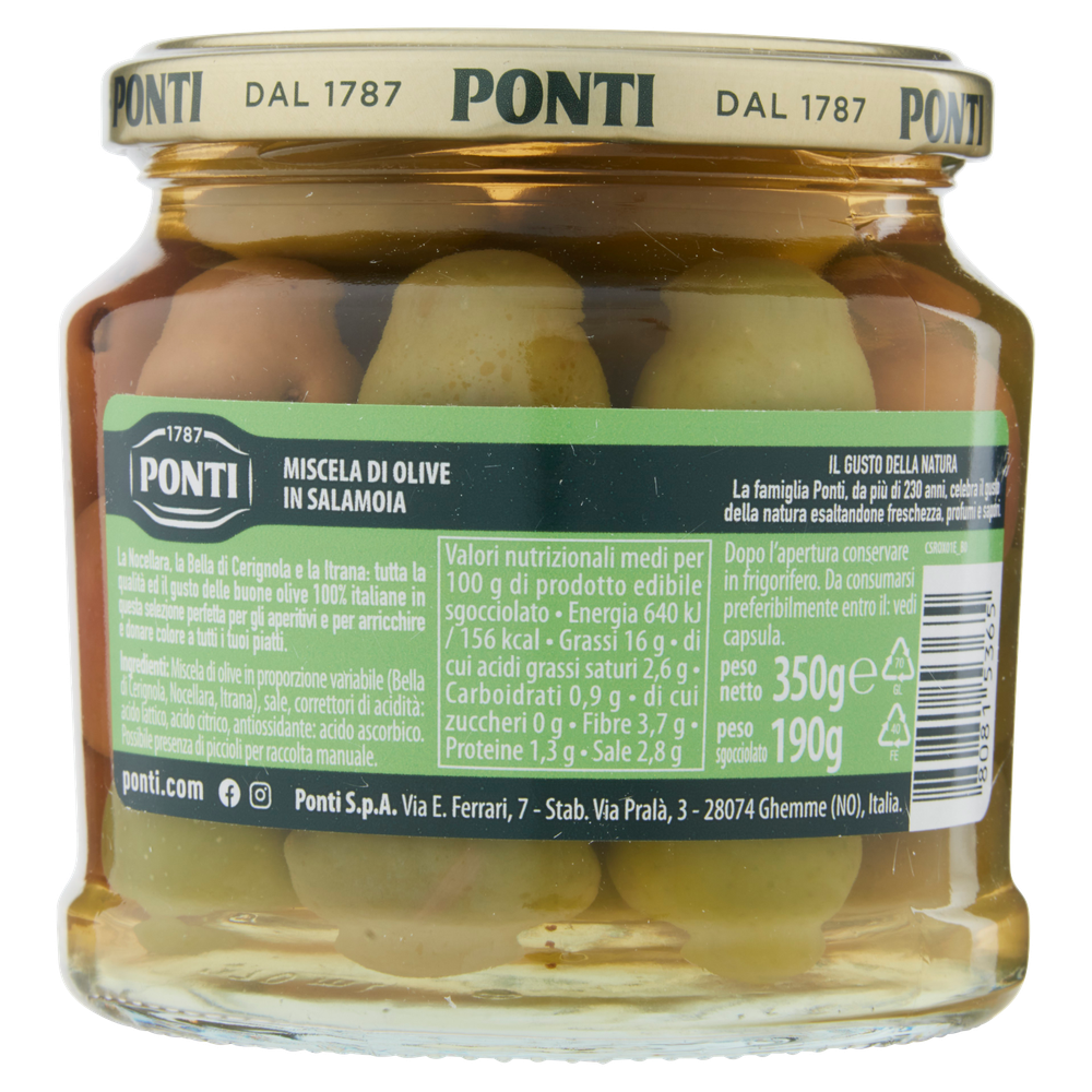 Mix Di Olive Di Nocellara, Bella Di Cerignola E Itrana Olivomix Ponti - Foto 3