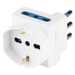 Adattatore Triplo Spina 16a + Presa Pluristandard 2p+t Polypool - Foto 1