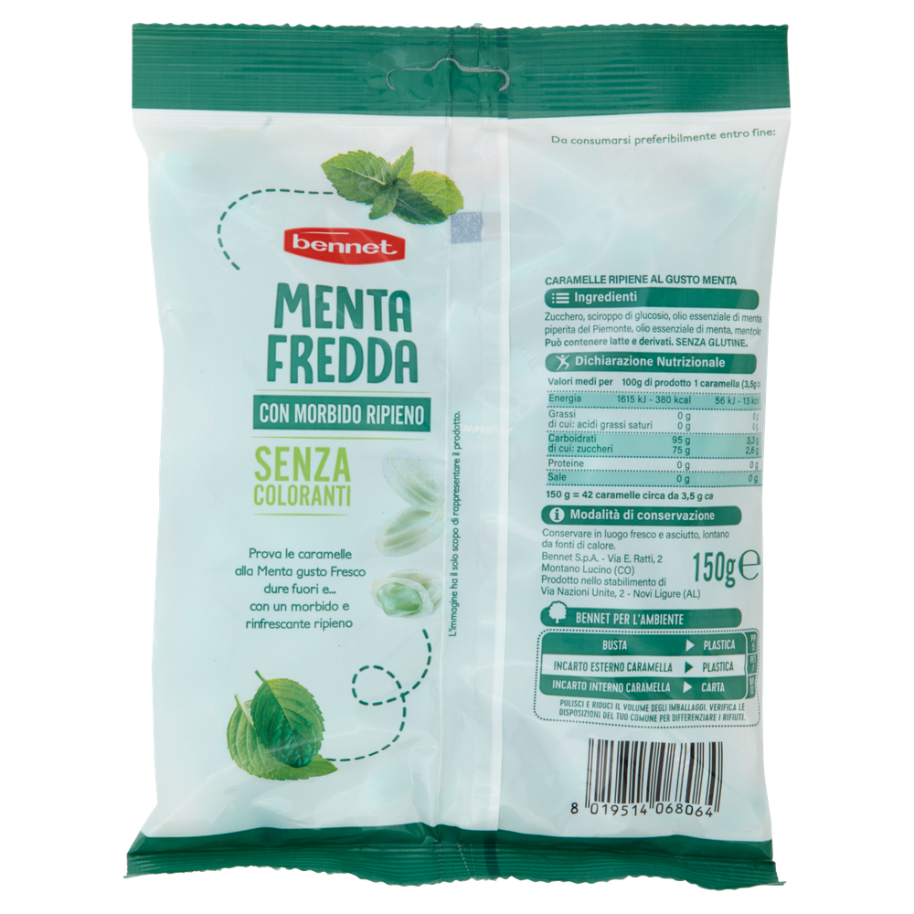 Caramelle Menta Fredda Con Ripieno Morbido Alla Menta Bennet - Foto 3