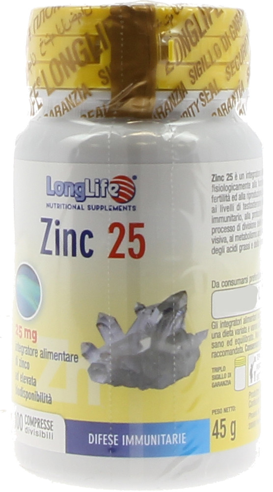 Longlife Zinco 25mg Compresse