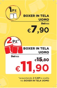 Boxer Uomo 1 Bottone 7 Quadretto Delinea - Foto 2