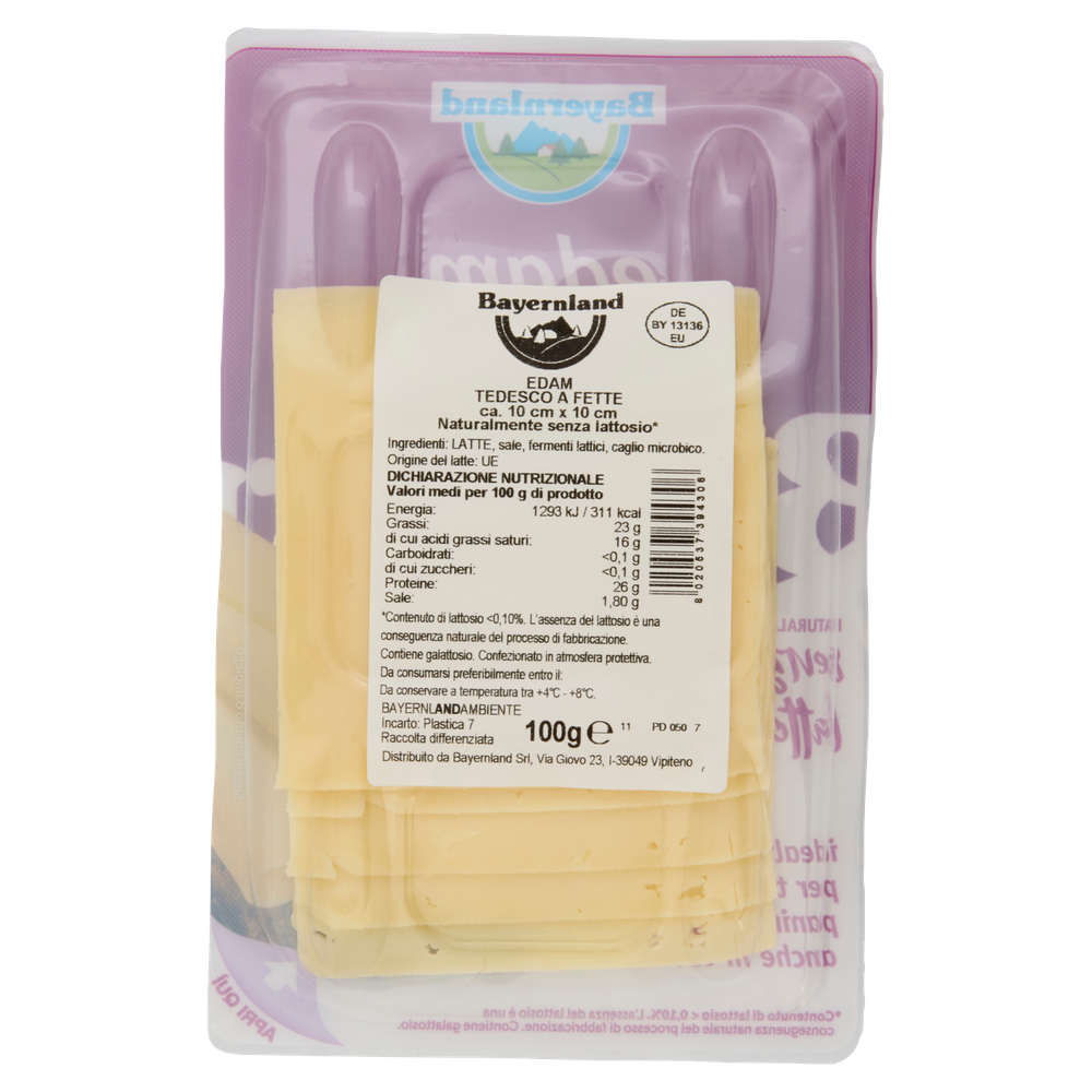 Edam A Fette Senza Lattosio 100g Bayernland - Foto 3