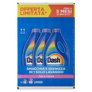 Detersivo  Liquido Lavatrice Salvacolore Dash 75 Lavaggi - Foto 3