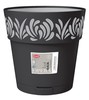 Vaso Opera Gaia Con Riserva D'acqua D.25 Cm Colore Grafite Stefanplast