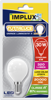 Lampadina Led Sfera Stripes Tutto Luce 30w E14 Luce Calda Implux Lampadina Led Sfera Stripes Tutto Luce 30w E14 Luce Calda Implux