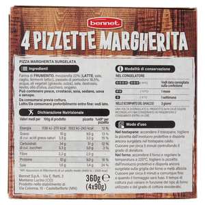 Pizzette Surgelate Margherita Conf. Da 4