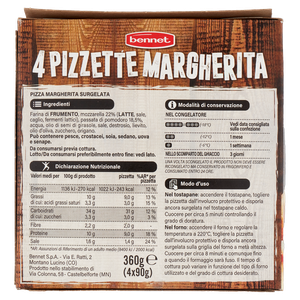 4 Pizzette Surgelate Margherita Bennet - Foto 3