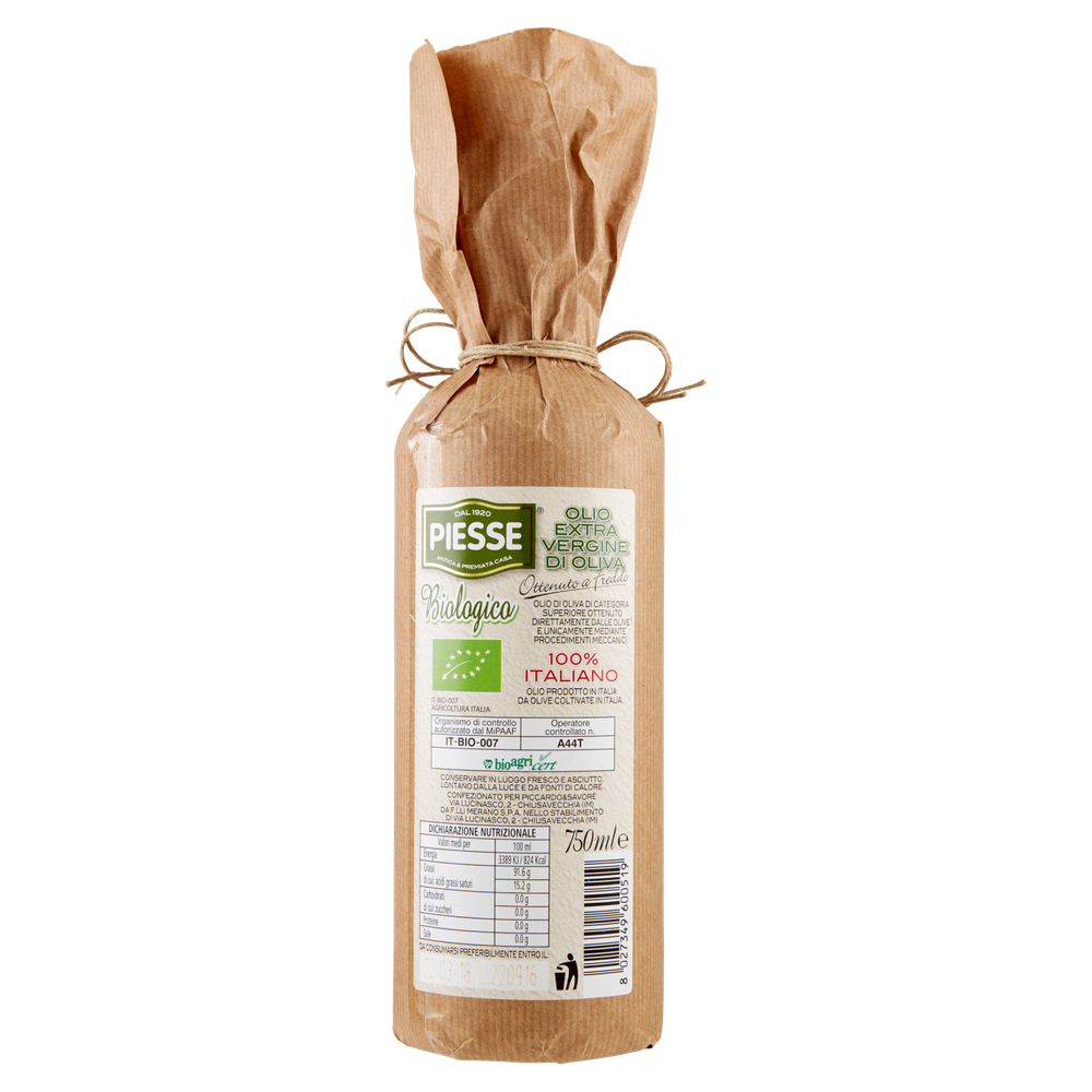 Olio Extra Vergine Di Oliva Biologico 100% Italiano Piesse - Foto 3