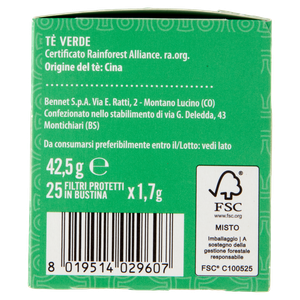 Tè Verde Dalla Cina 25x1,7g Bennet - Foto 2