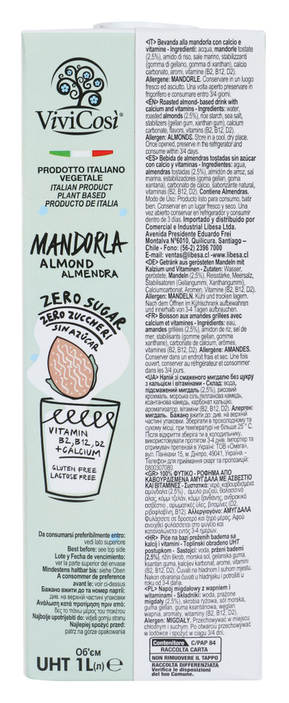 Bevanda Mandorla Senza Zucchero Vivicosi - Foto 3