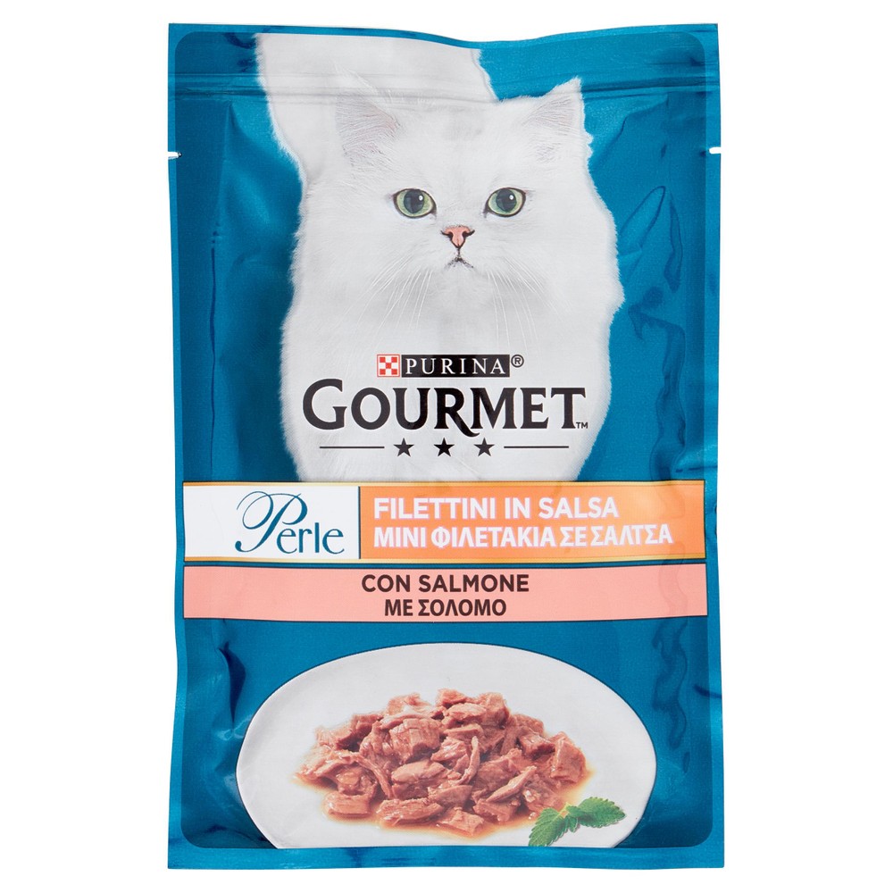 Alimento Umido Per Gatti Al Salmone Perle Gourmet - Foto 1