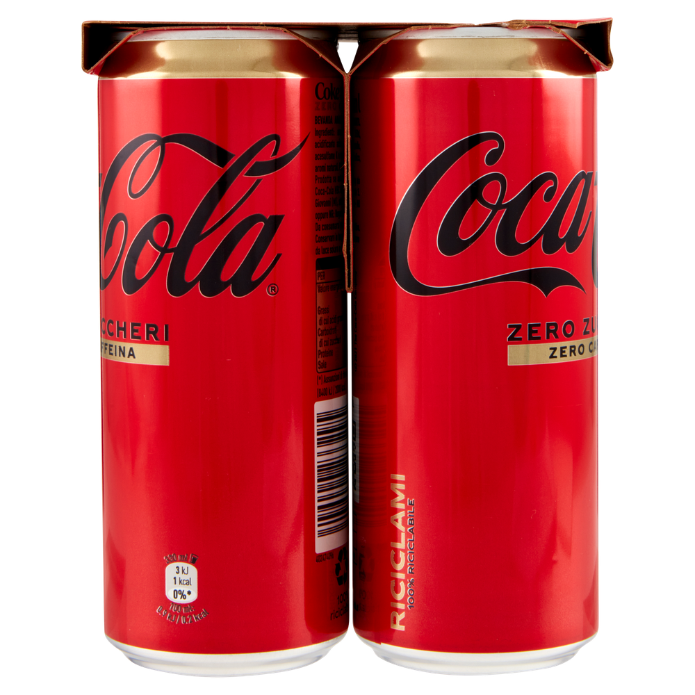 6 Lattine Coca Cola Zero Senza Caffeina - Foto 2