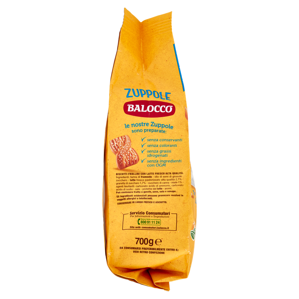 Biscotti Frollini Zuppole Con Latte Fresco Di Alta Qualità Balocco - Foto 2