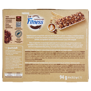 Fitness Cappuccino Barrette Cereali Integrali 4 Pezzi Da 23,5g - Foto 3