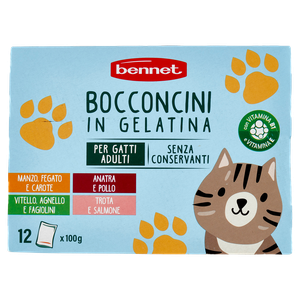 12 Buste Bocconcini Per Gatti In Gelatina Bennet - Foto 3