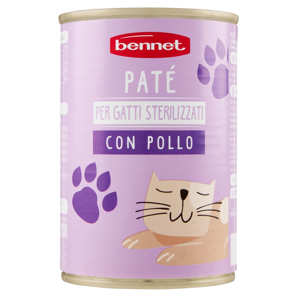 Pate' Gatti Sterilizzato Gatto Pollo Bennet - Foto 1