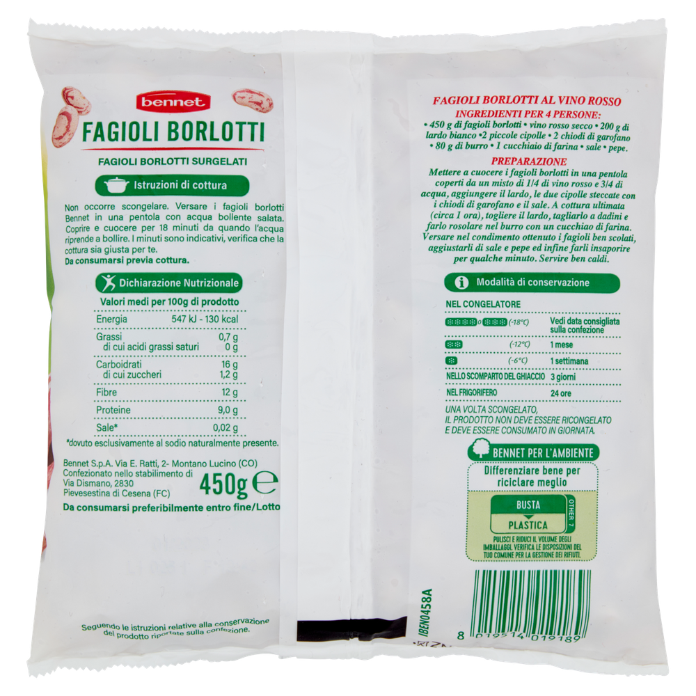 Fagioli Borlotti Surgelati Bennet - Foto 3