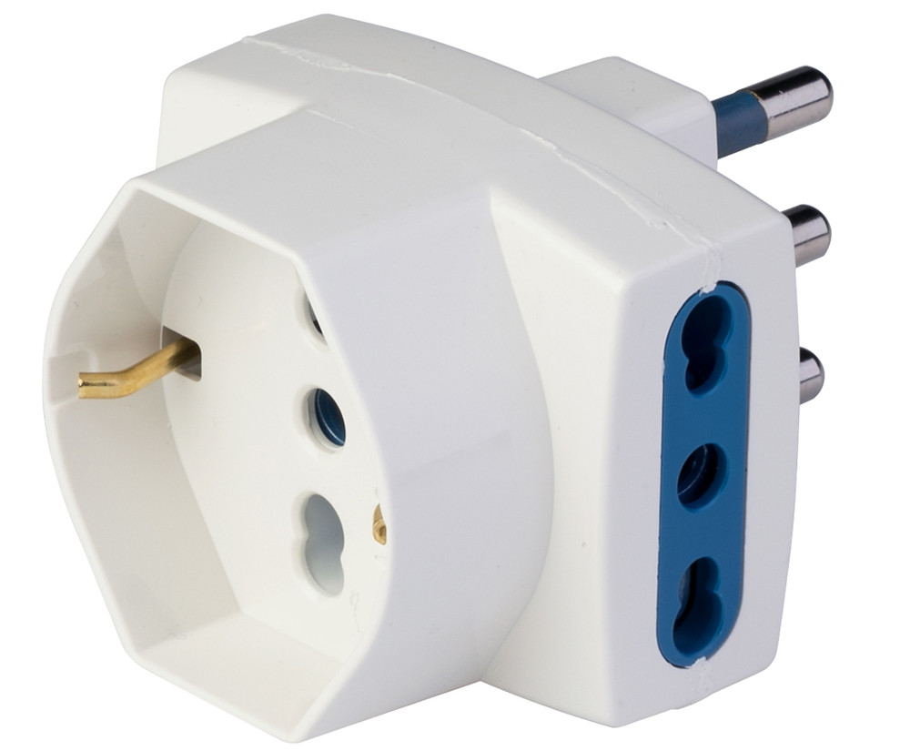 Adattatore Pluristandard Con Spina 16a E 3 Prese 10/16a 2p*+t Polypool - Foto 1