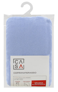 Coprimaterasso Spugna Con Angoli 1piazza Cm90x200 Azzurro Casa - Foto 1