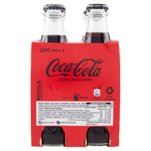 Coca Cola Zero 4 Da Ml.200