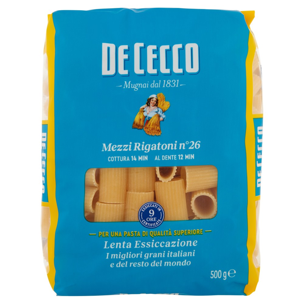 Pasta Mezzi Rigatoni De Cecco - Foto 1