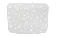Plafoniera A Led In Plastica Bianca Effetto Cielo Stellato Cm . 27 x 27 Plafoniera A Led In Plastica Bianca Effetto Cielo Stellato Cm . 27 x 27