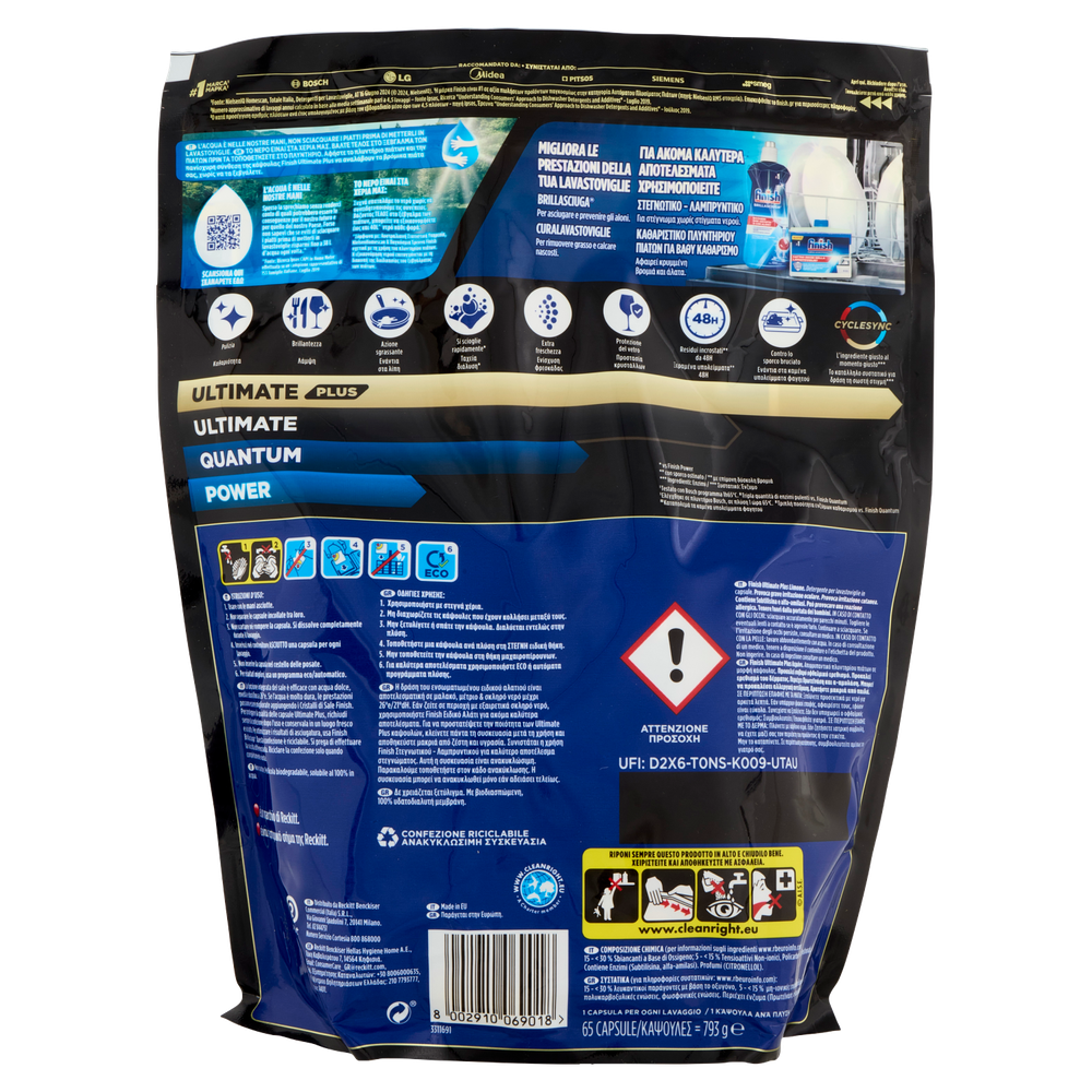 Finish Ultimate Plus Limone 65 Pz - Foto 3