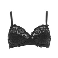 Reggiseno Senza Ferretto In Morbido Pizzo Coppa C Nero Tg . 3 Lepel Reggiseno Senza Ferretto In Morbido Pizzo Coppa C Nero Tg . 3 Lepel