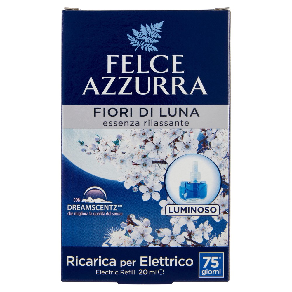 FELCE AZZURRA - Deodorante Per Ambiente Diffusore Elettrico Luminoso Base  Con Ricarica Talco Classico