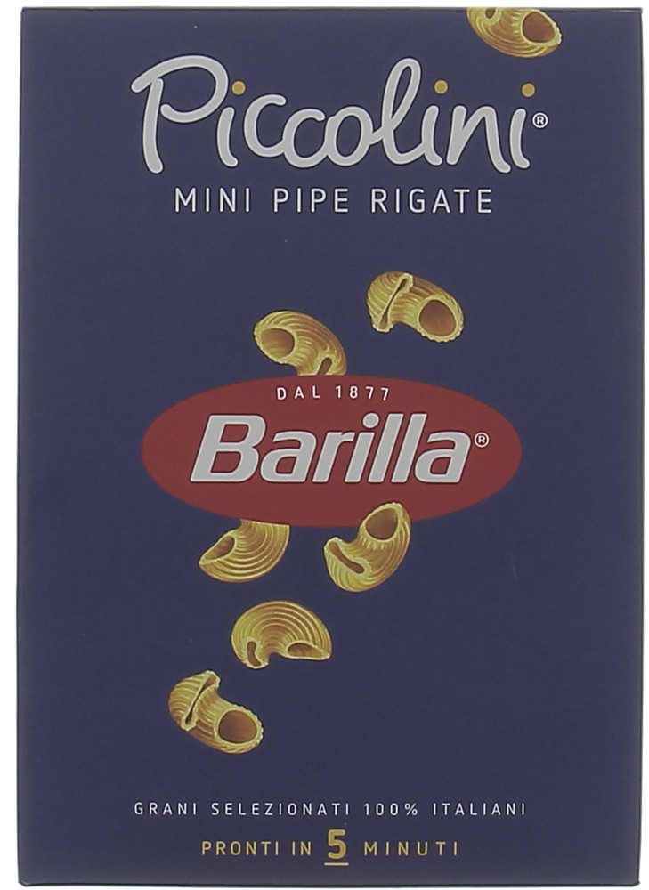Pasta Mini Pipe Barilla Piccolini