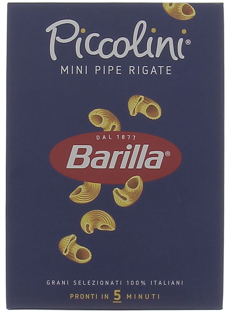 Pasta Mini Pipe Rigate Piccolini 100% Grano Italiano Barilla - Foto 1
