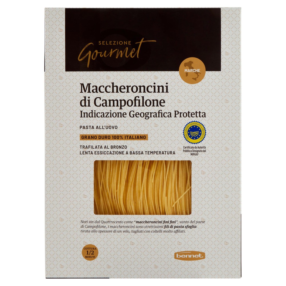 Pasta Maccheroncini All'uovo Di Campofilone Igp Selezione Gourmet Bennet - Foto 1