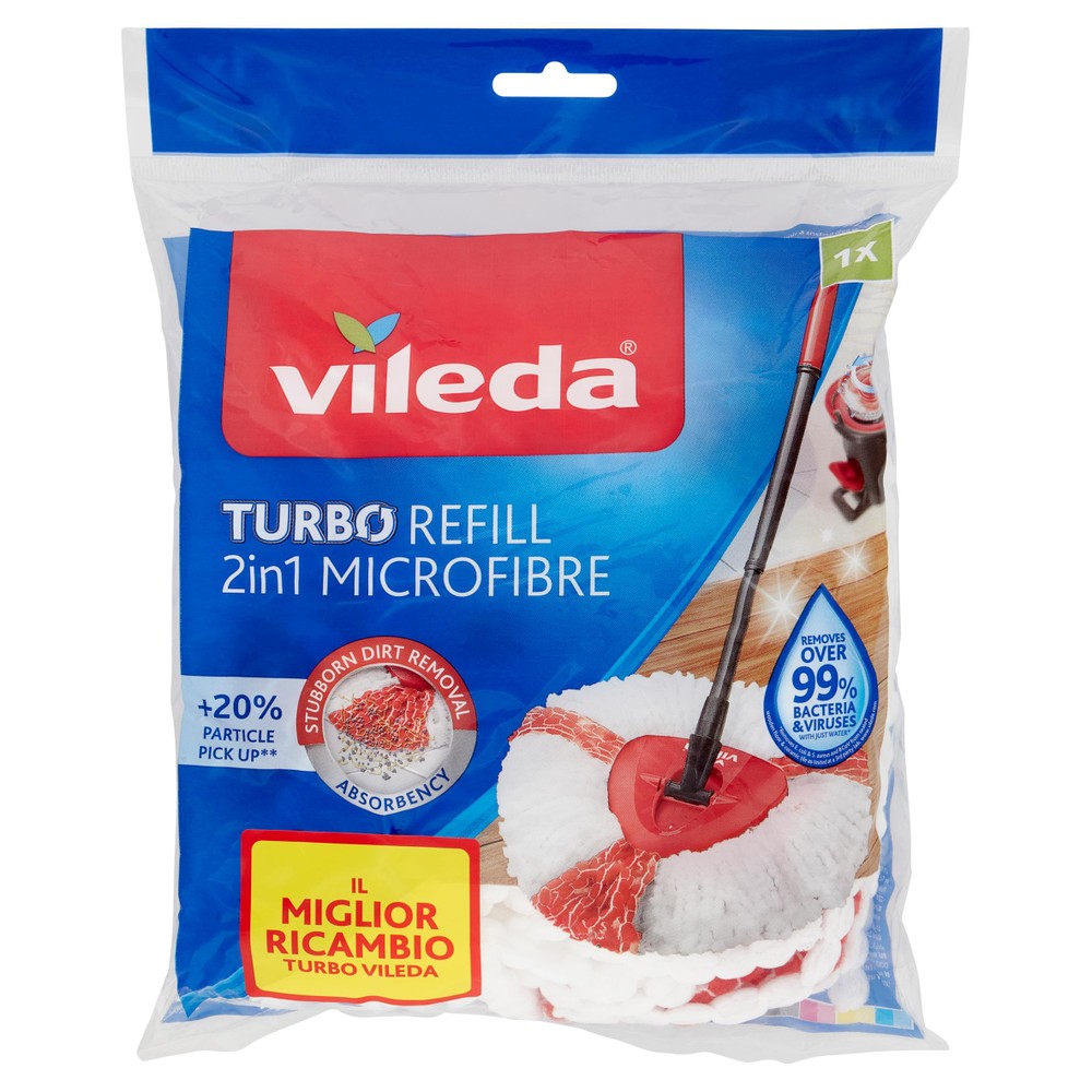 Ricambio In Microfibra 2in1 Per Sistema Pulize Turbosmart Vileda - Foto 1