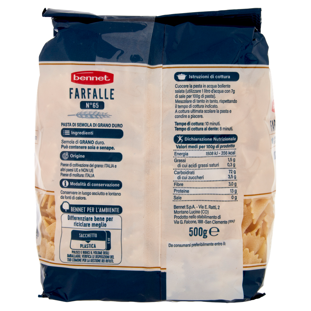 Pasta Farfalle N.65 Bennet - Foto 3