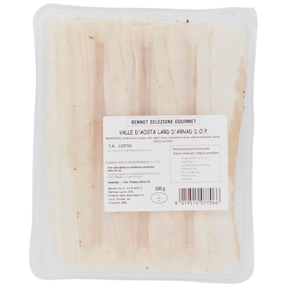 Lard D'arnad Valle D'aosta Dop Selezione Gourmet Bennet - Foto 3