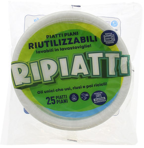 25 Piatti Piani Riutilizzabili In Polipropilene - Foto 1
