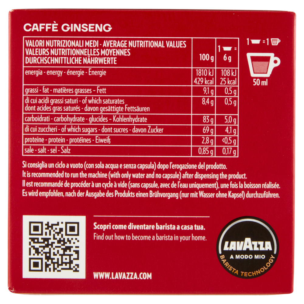 Capsule Caffè Ginseng 12pz Lavazza A Modo Mio - Foto 3