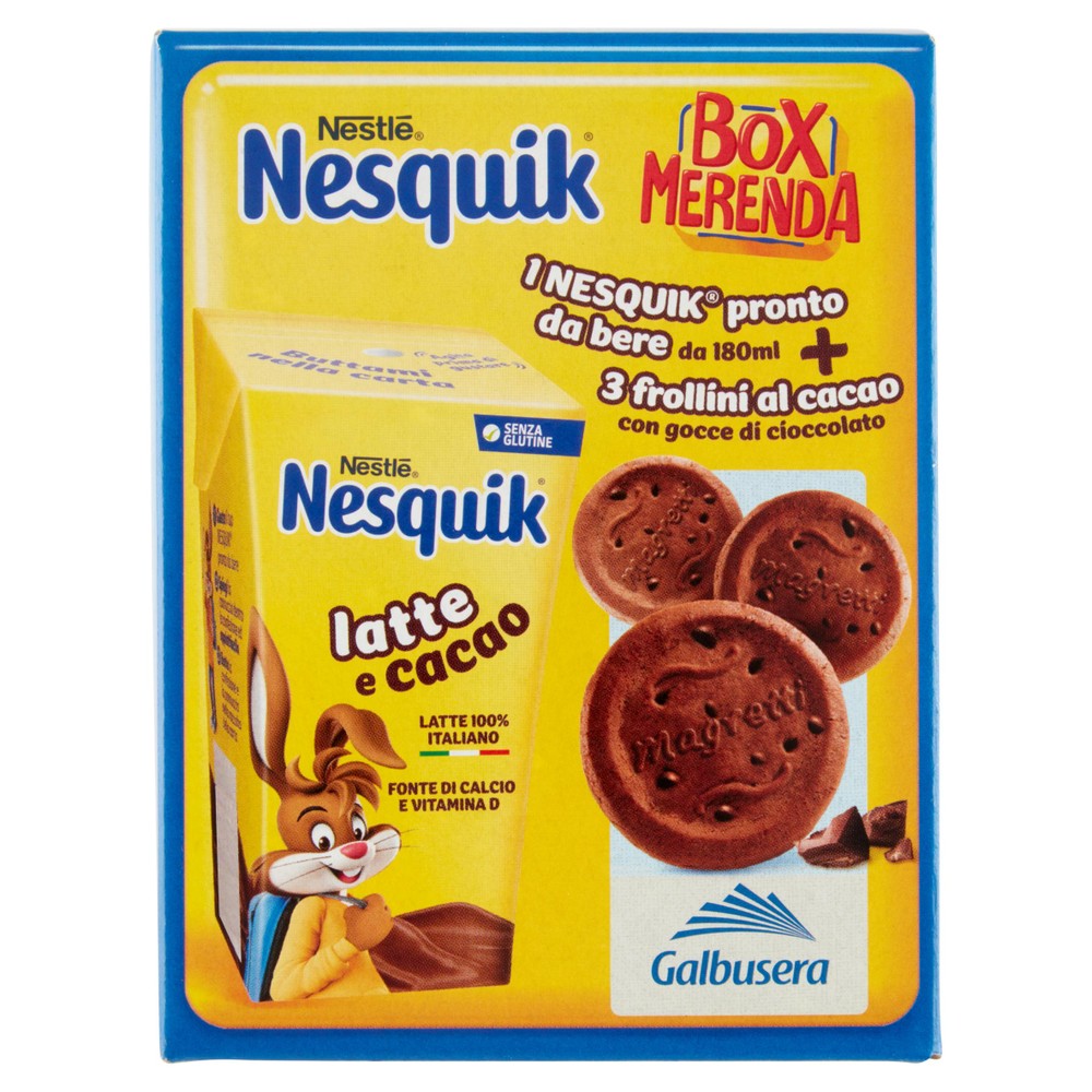 Box Merenda Nesquik (nesquik Pronto Da Bere + Frollini Cioccolato)