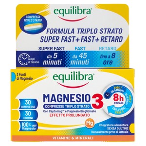 Equilibra Magnesio 3 Compresse Triplo Strato 30 X 1,27g - Foto 1
