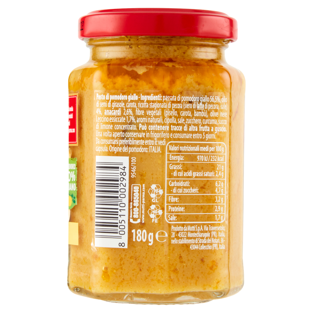 Pesto Di Pomodoro Giallo Con Meno Grassi E Sale Mutti - Foto 3