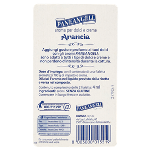 Aroma Di Arancia Per Dolci E Creme Senza Glutine 2x2ml Paneangeli - Foto 3