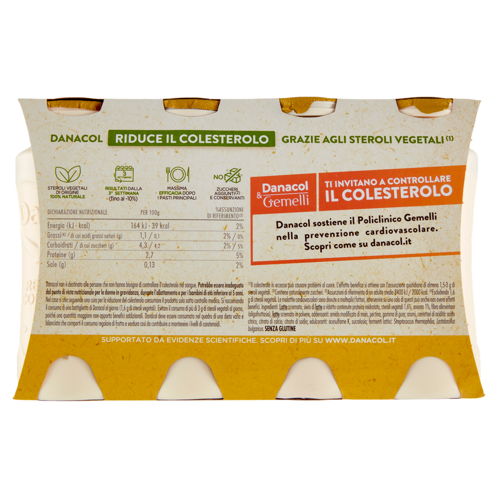 Yogurt Da Bere Riduce Il Colesterolo Ananas 8x100g Danacol - Foto 3