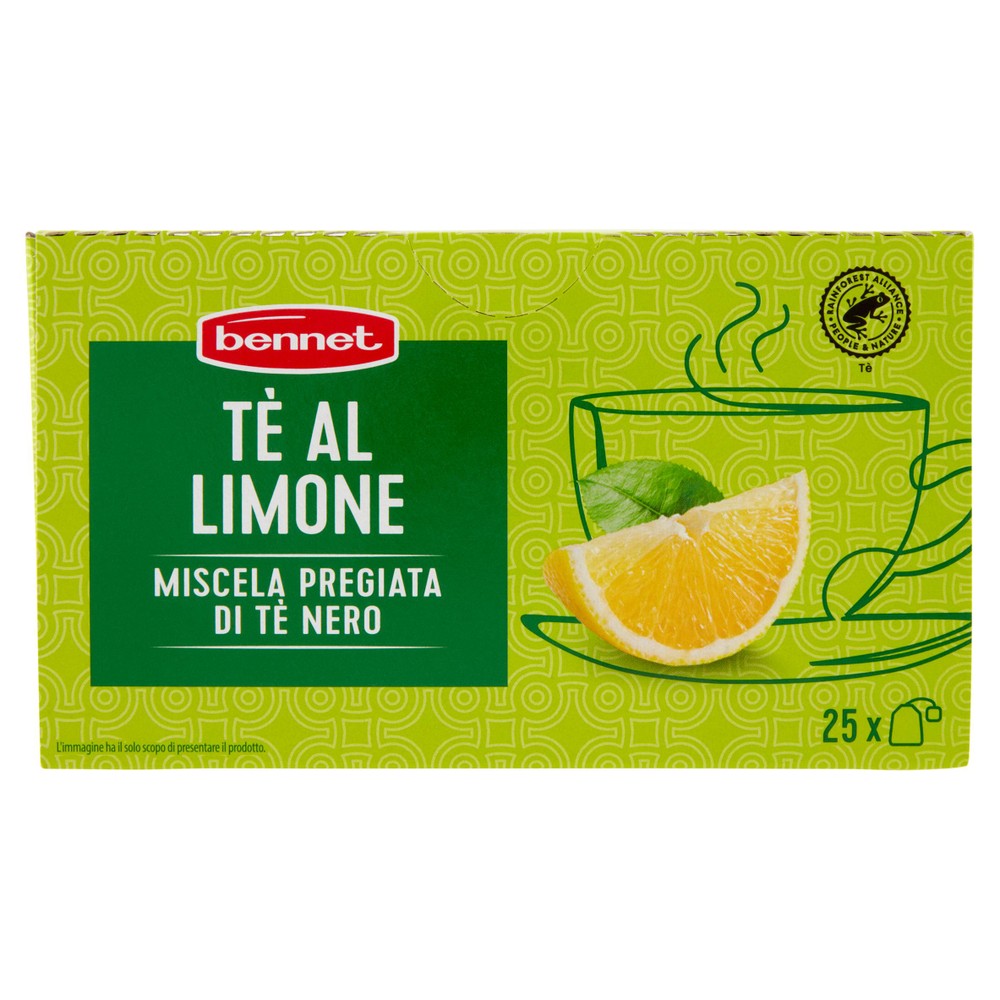 Tè Nero Al Limone Aromatico E Fresco In Filtri 25x1,7g Bennet - Foto 1