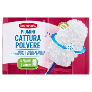 Piumini Catturapolvere 5 Piumini + 1 Manico Bennet - Foto 1